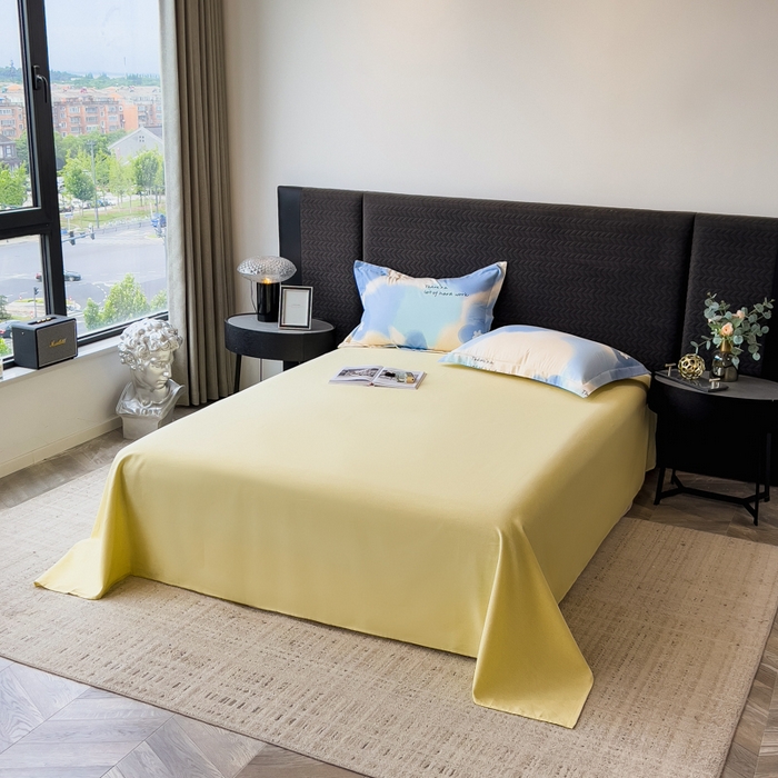 91家纺网 家纺一手货源 找家纺 印季家纺 2025新款全棉纯棉生态印花加厚混纺磨毛四件套 沁田