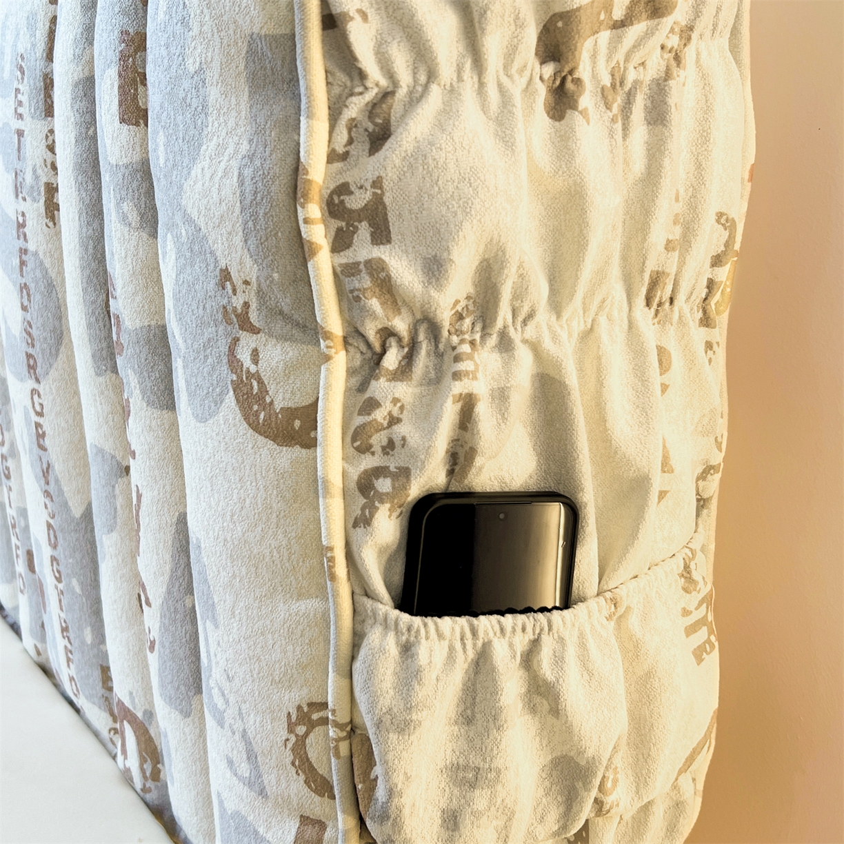 91家纺网 家纺一手货源 找家纺 （总）情恒家纺 2025新款细麻印花加厚双面全包床头罩