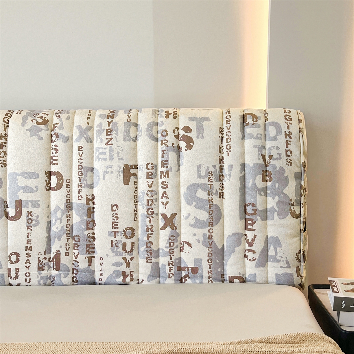 91家纺网 家纺一手货源 找家纺 （总）情恒家纺 2025新款细麻印花加厚双面全包床头罩