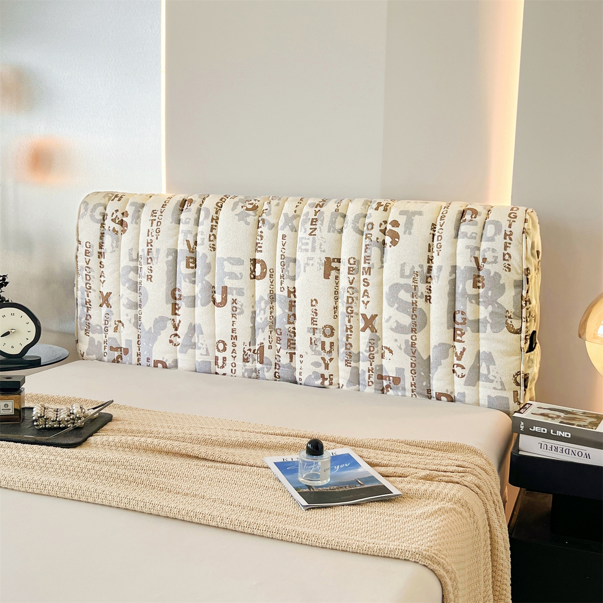 91家纺网 家纺一手货源 找家纺 （总）情恒家纺 2025新款细麻印花加厚双面全包床头罩