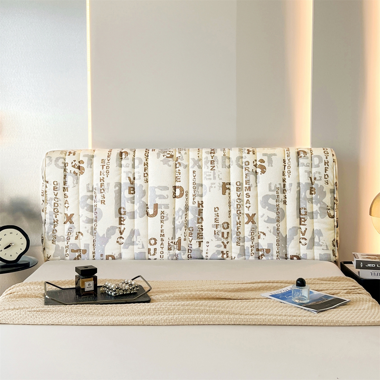 91家纺网 家纺一手货源 找家纺 （总）情恒家纺 2025新款细麻印花加厚双面全包床头罩