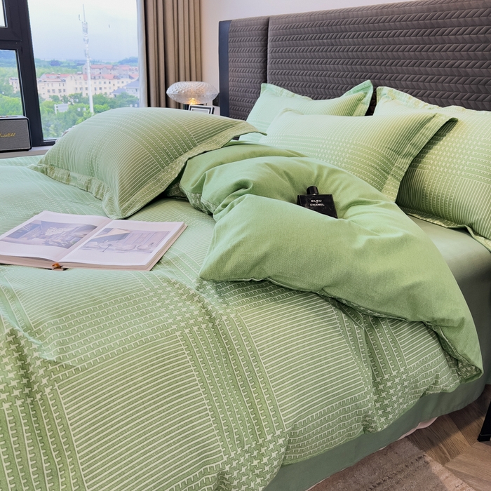 91家纺网 家纺一手货源 找家纺 印季家纺 2025新款全棉纯棉生态印花加厚混纺磨毛四件套 轻迎