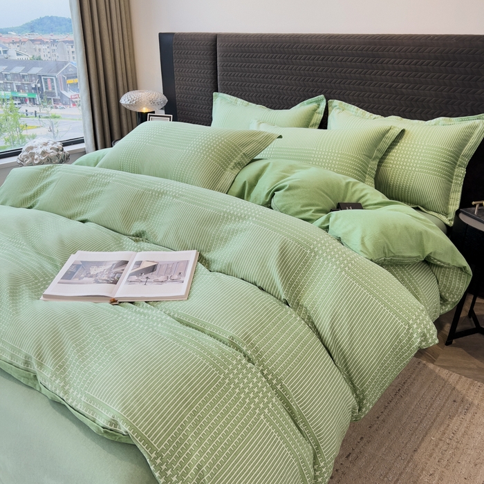 91家纺网 家纺一手货源 找家纺 印季家纺 2025新款全棉纯棉生态印花加厚混纺磨毛四件套 轻迎