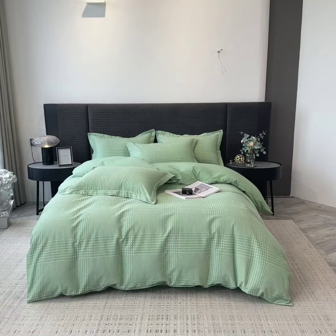 91家纺网 家纺一手货源 找家纺 印季家纺 2025新款全棉纯棉生态印花加厚混纺磨毛四件套 轻迎