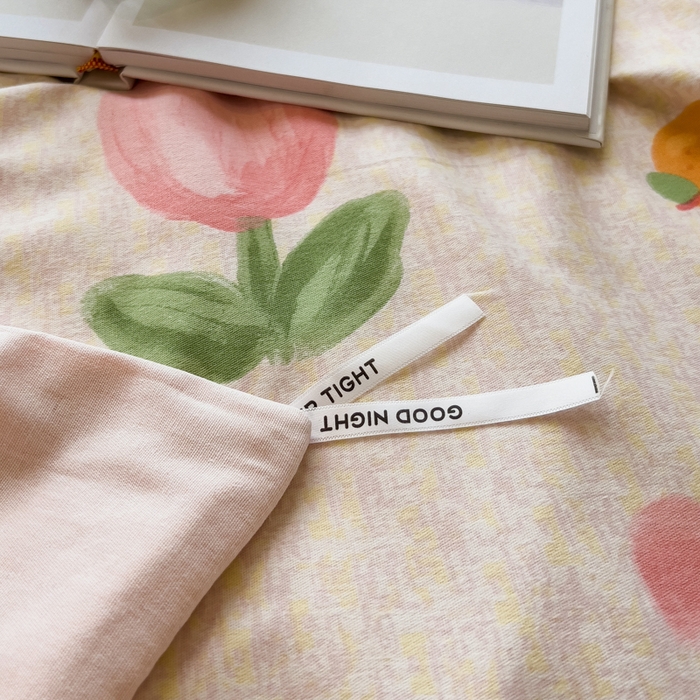 91家纺网 家纺一手货源 找家纺 印季家纺 2025新款全棉纯棉生态印花加厚混纺磨毛四件套 叹花郁