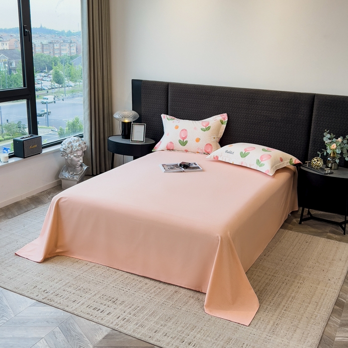 91家纺网 家纺一手货源 找家纺 印季家纺 2025新款全棉纯棉生态印花加厚混纺磨毛四件套 叹花郁