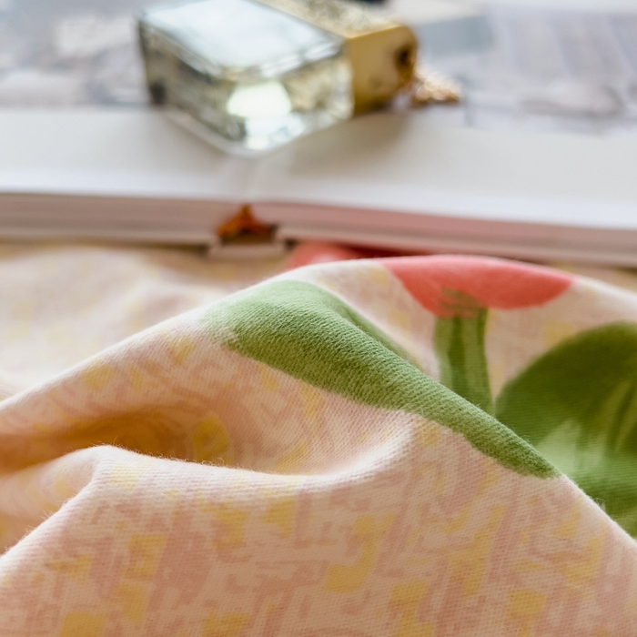 91家纺网 家纺一手货源 找家纺 印季家纺 2025新款全棉纯棉生态印花加厚混纺磨毛四件套 叹花郁