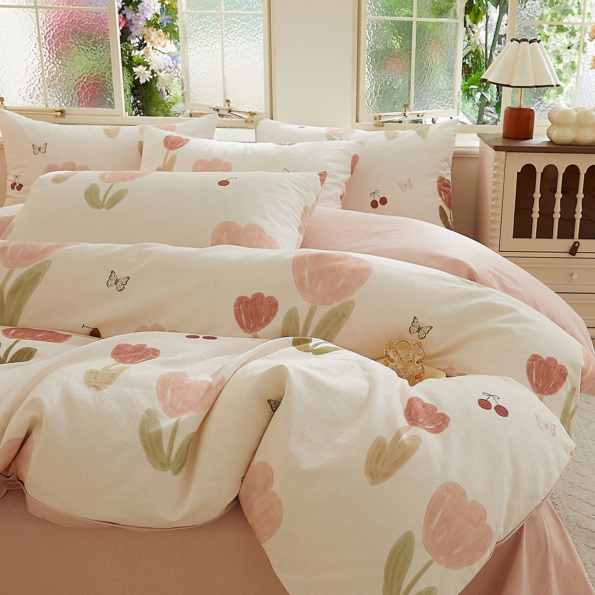 91家纺网 家纺一手货源 找家纺 （总）DoDo 兜兜 2025新款全棉纯棉磨毛印花三四件套 可定做尺寸