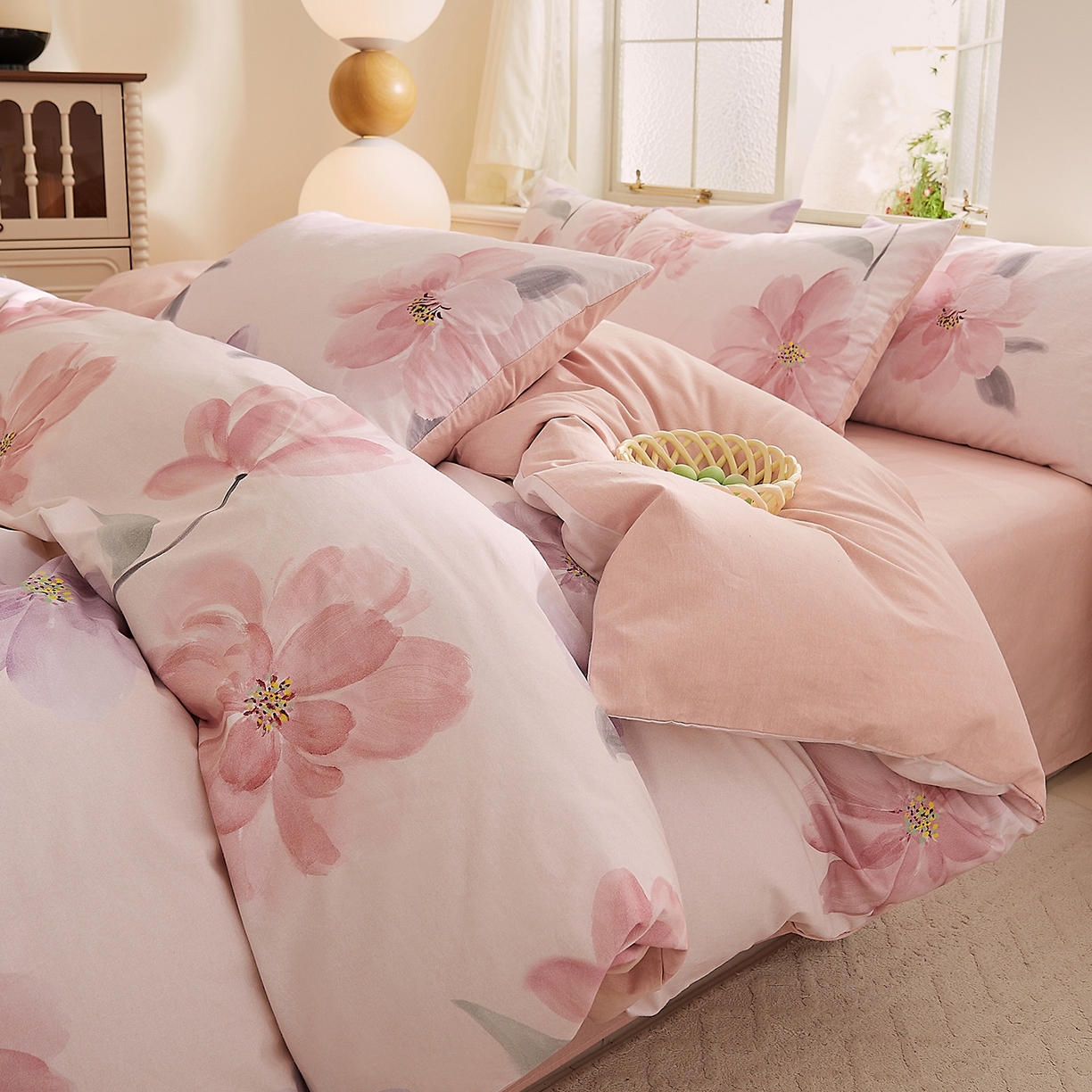 91家纺网 家纺一手货源 找家纺 （总）DoDo 兜兜 2025新款全棉纯棉磨毛印花三四件套 可定做尺寸