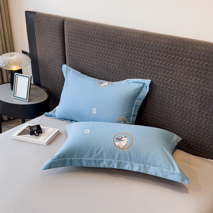 91家纺网 家纺一手货源 找家纺 印季家纺 2025新款全棉纯棉生态印花加厚混纺磨毛四件套 星言（兰）