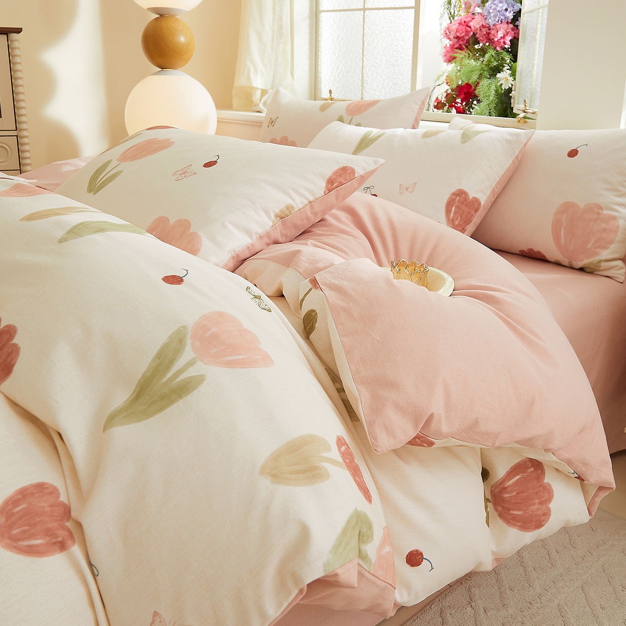 91家纺网 家纺一手货源 找家纺 （总）DoDo 兜兜 2025新款全棉纯棉磨毛印花三四件套 可定做尺寸