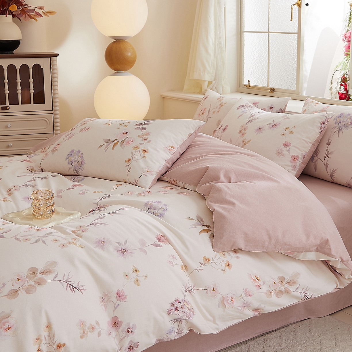 91家纺网 家纺一手货源 找家纺 DoDo 兜兜 2026新款全棉纯棉磨毛印花三四件套 可定做尺寸 温莎