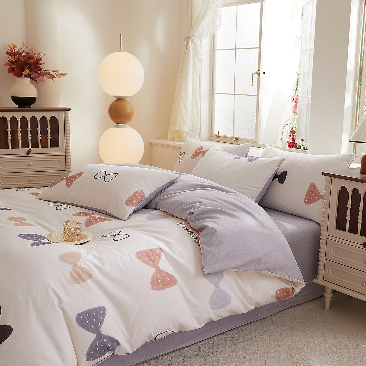 91家纺网 家纺一手货源 找家纺 DoDo 兜兜 2026新款全棉纯棉磨毛印花三四件套 可定做尺寸 可梦