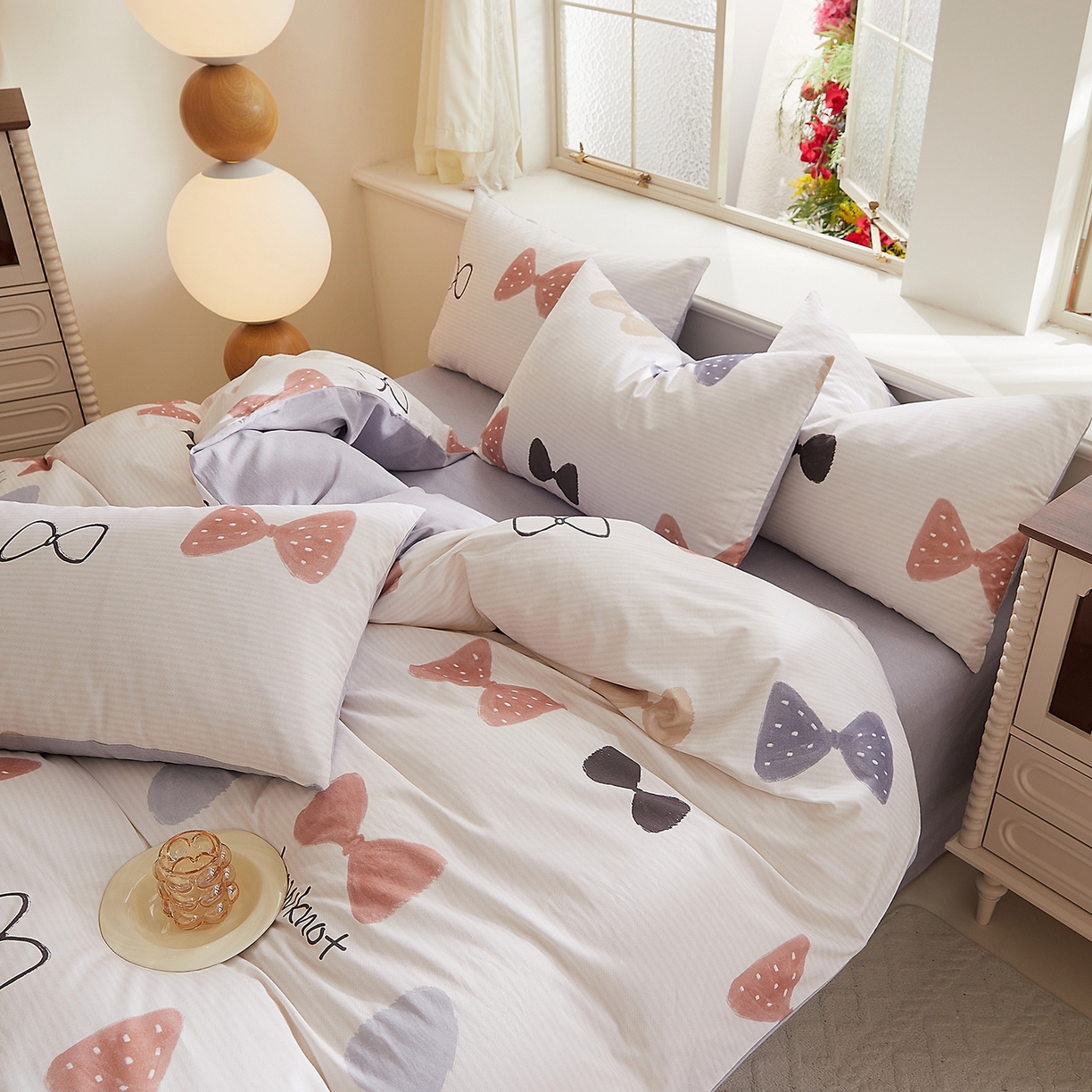 91家纺网 家纺一手货源 找家纺 DoDo 兜兜 2026新款全棉纯棉磨毛印花三四件套 可定做尺寸 可梦