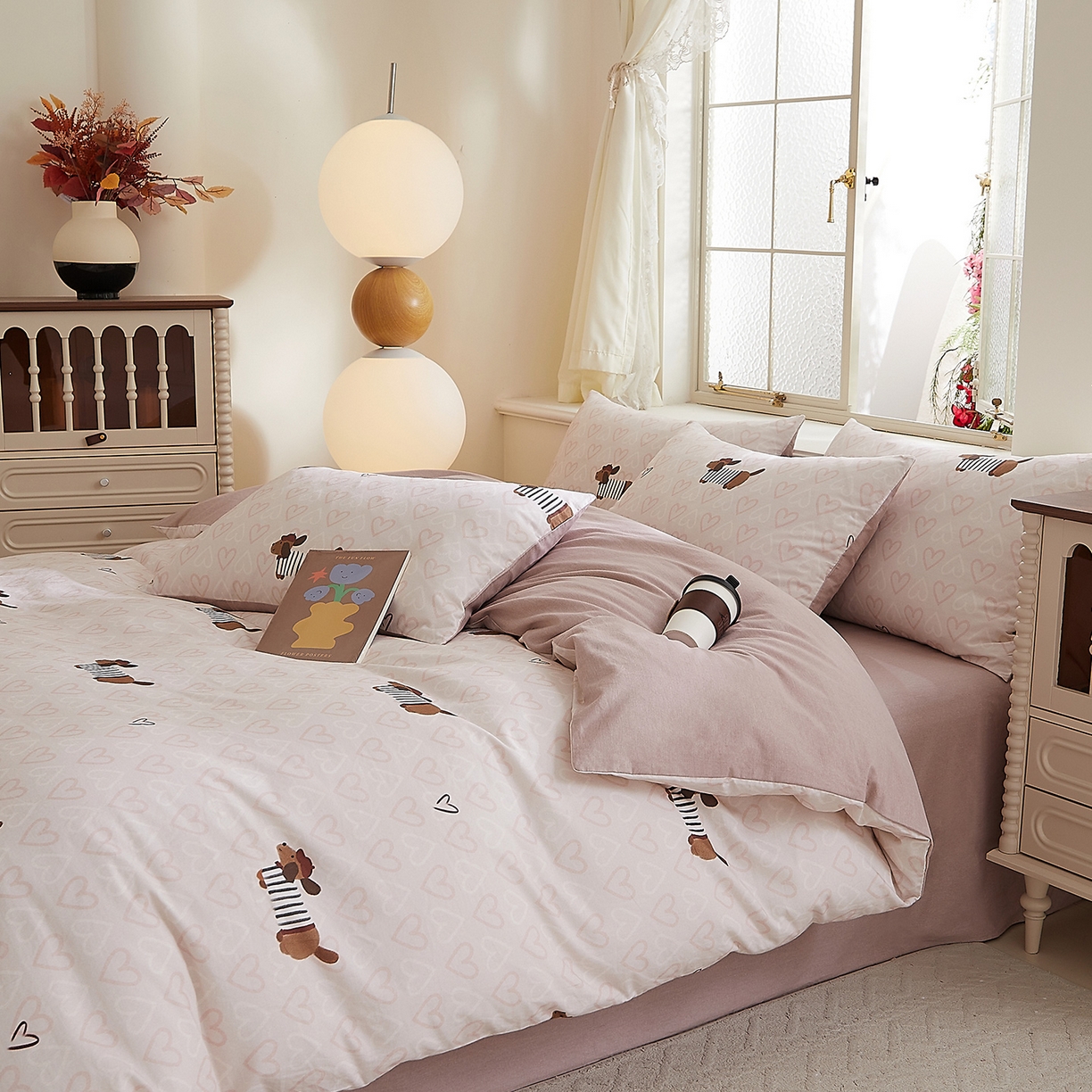 91家纺网 家纺一手货源 找家纺 DoDo 兜兜 2026新款全棉纯棉磨毛印花三四件套 可定做尺寸 旺趣