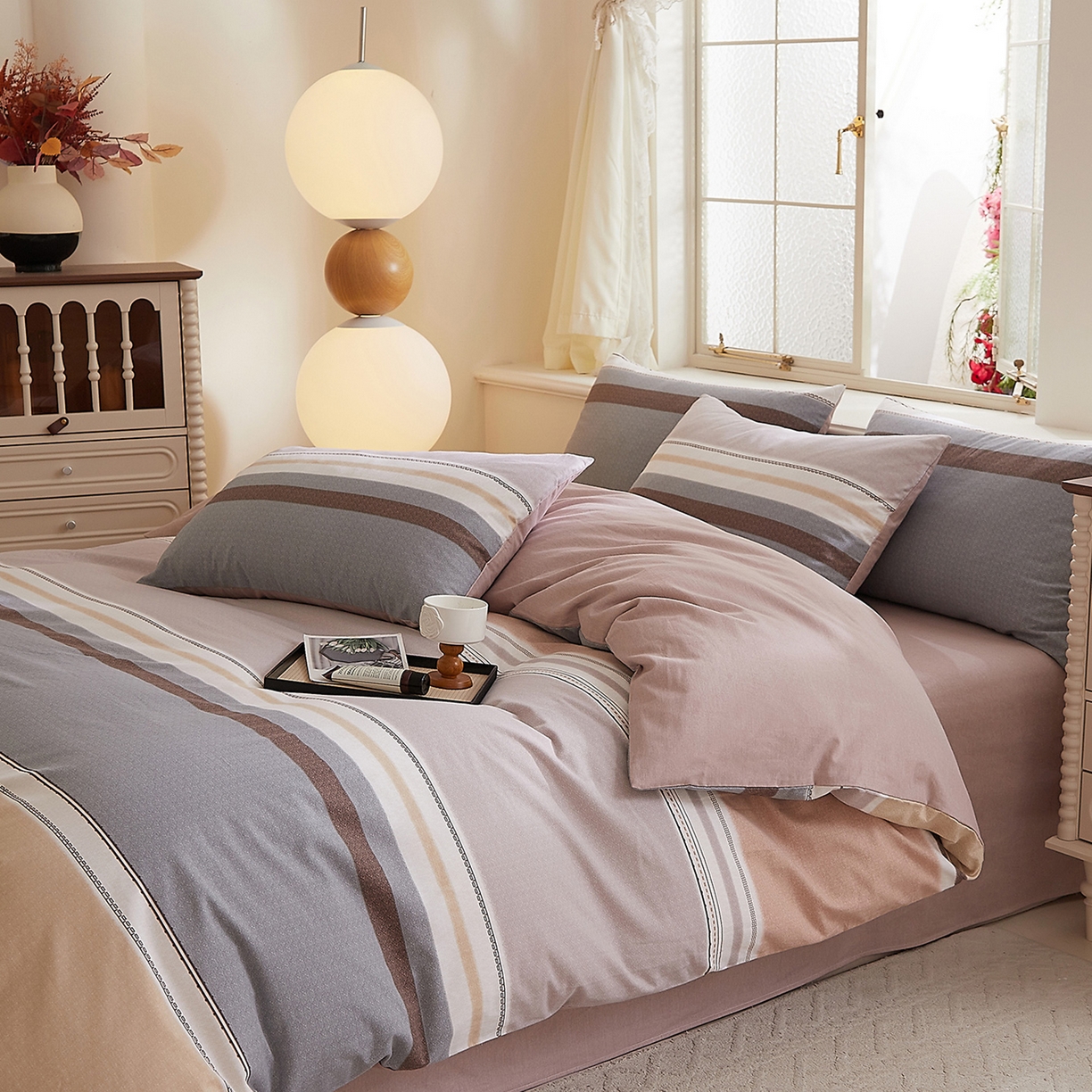 91家纺网 家纺一手货源 找家纺 DoDo 兜兜 2026新款全棉纯棉磨毛印花三四件套 可定做尺寸 艾伦