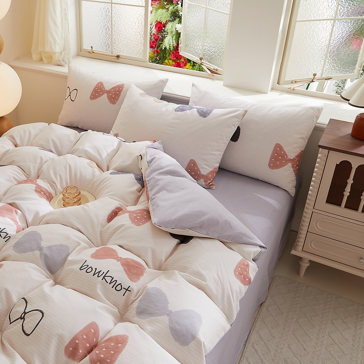 91家纺网 家纺一手货源 找家纺 DoDo 兜兜 2026新款全棉纯棉磨毛印花三四件套 可定做尺寸 可梦