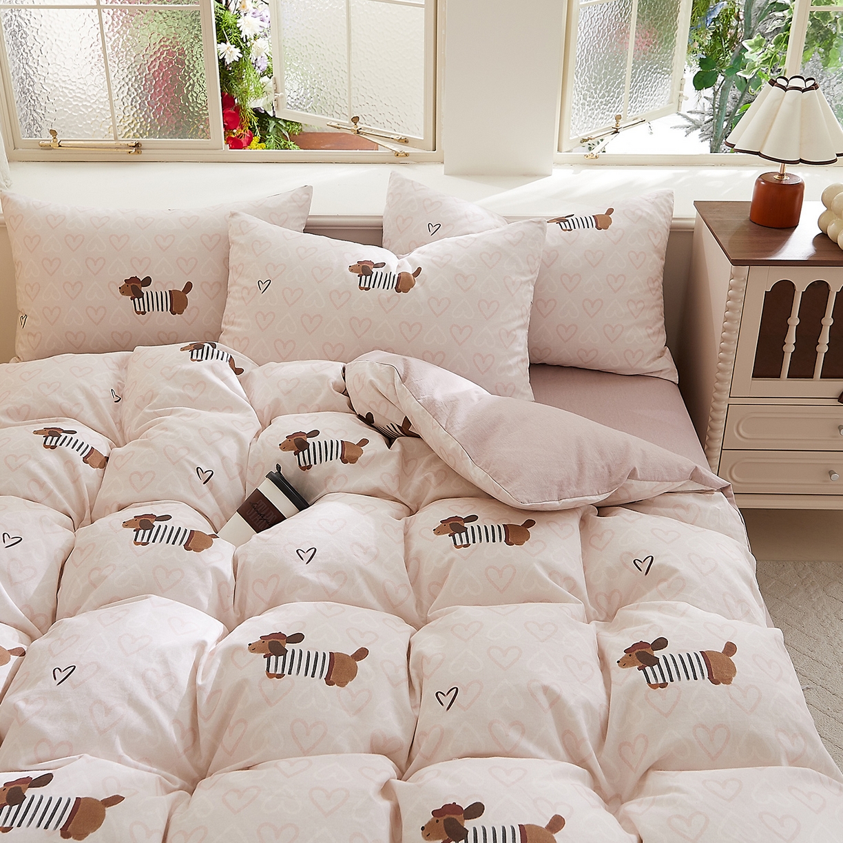 91家纺网 家纺一手货源 找家纺 DoDo 兜兜 2026新款全棉纯棉磨毛印花三四件套 可定做尺寸 旺趣