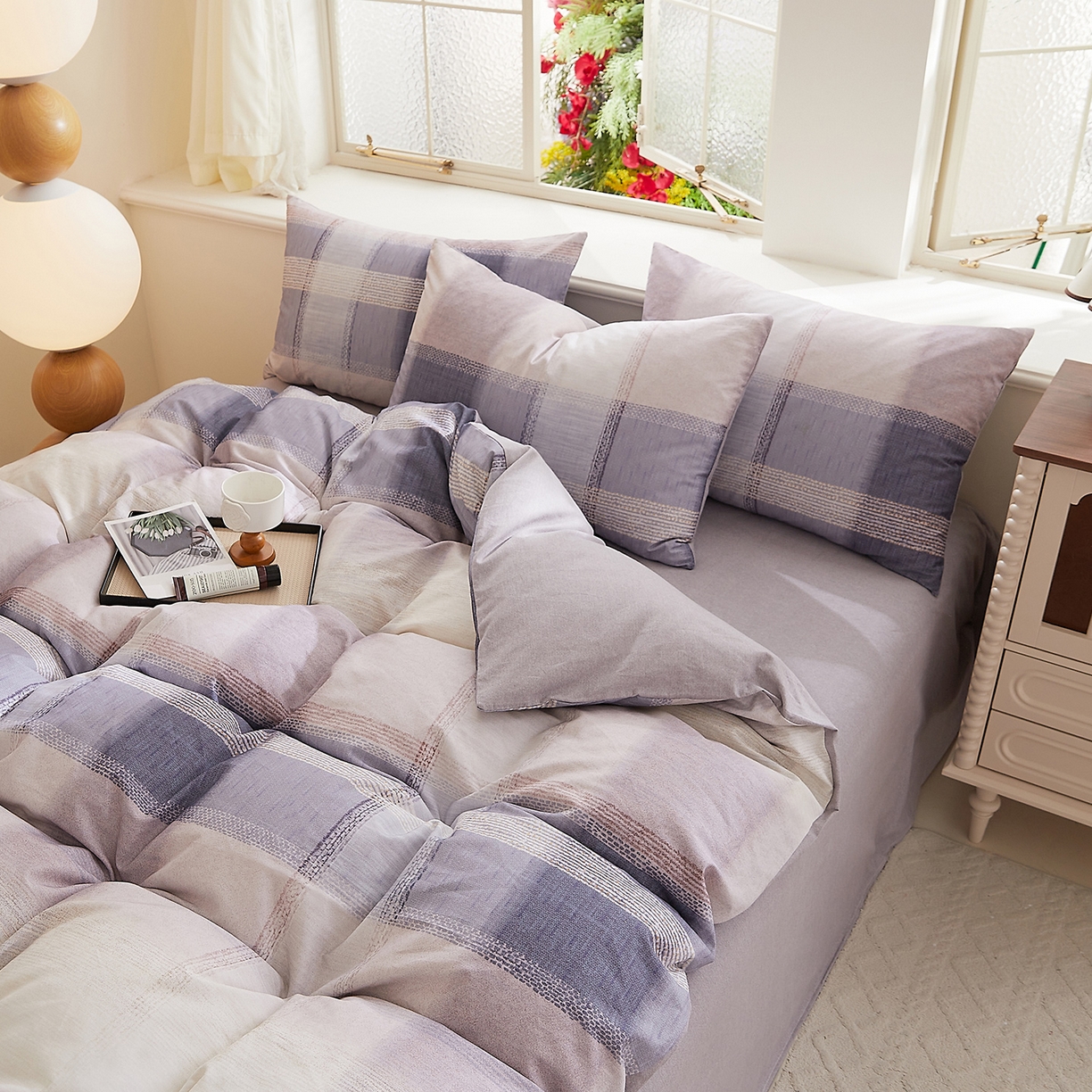 91家纺网 家纺一手货源 找家纺 DoDo 兜兜 2026新款全棉纯棉磨毛印花三四件套 可定做尺寸 绅士