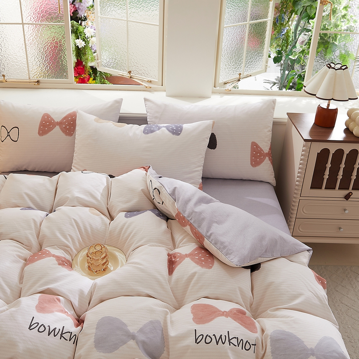 91家纺网 家纺一手货源 找家纺 DoDo 兜兜 2026新款全棉纯棉磨毛印花三四件套 可定做尺寸 可梦