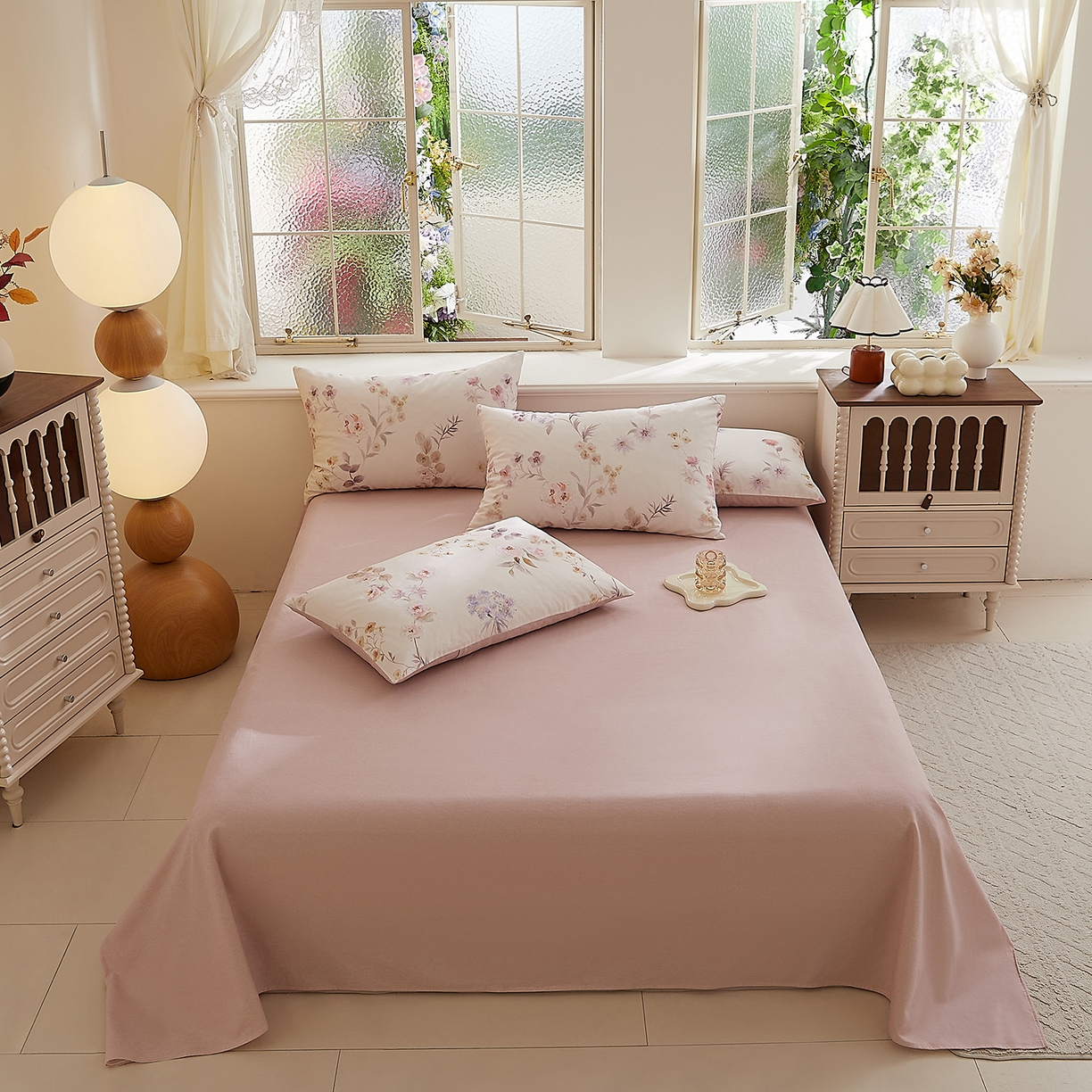 91家纺网 家纺一手货源 找家纺 DoDo 兜兜 2026新款全棉纯棉磨毛印花三四件套 可定做尺寸 温莎