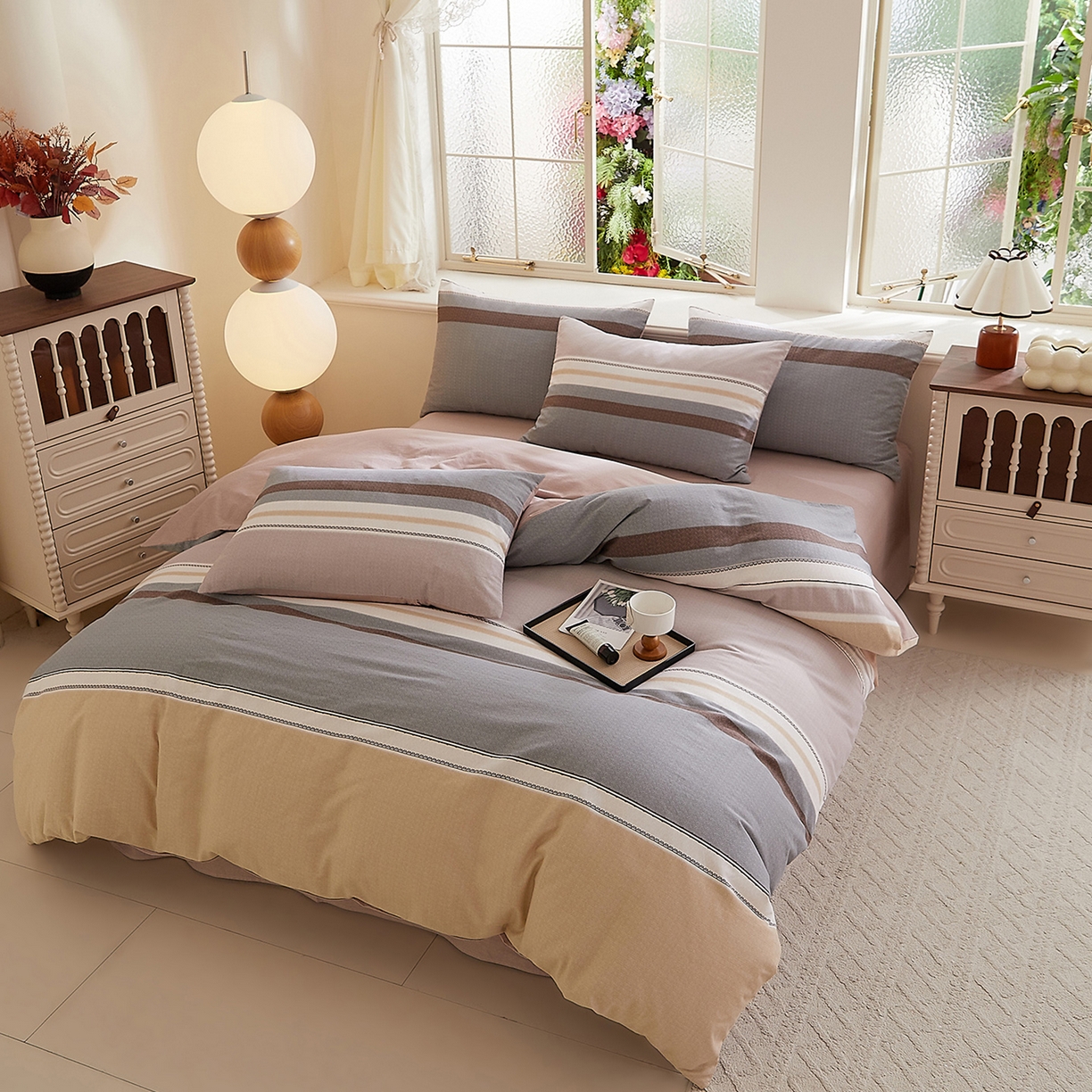 91家纺网 家纺一手货源 找家纺 DoDo 兜兜 2026新款全棉纯棉磨毛印花三四件套 可定做尺寸 艾伦