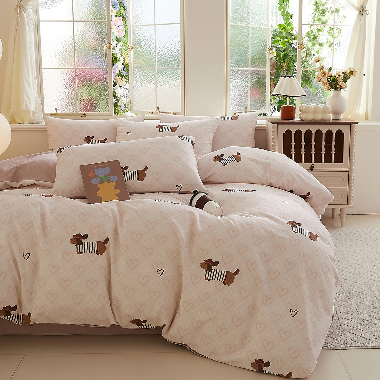 91家纺网 家纺一手货源 找家纺 DoDo 兜兜 2026新款全棉纯棉磨毛印花三四件套 可定做尺寸 旺趣