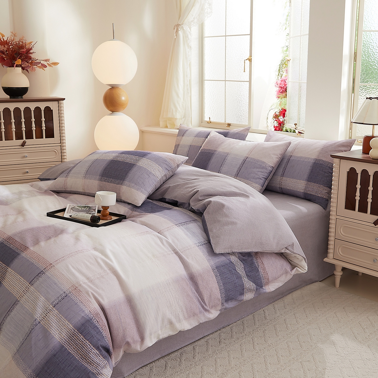 91家纺网 家纺一手货源 找家纺 DoDo 兜兜 2026新款全棉纯棉磨毛印花三四件套 可定做尺寸 绅士