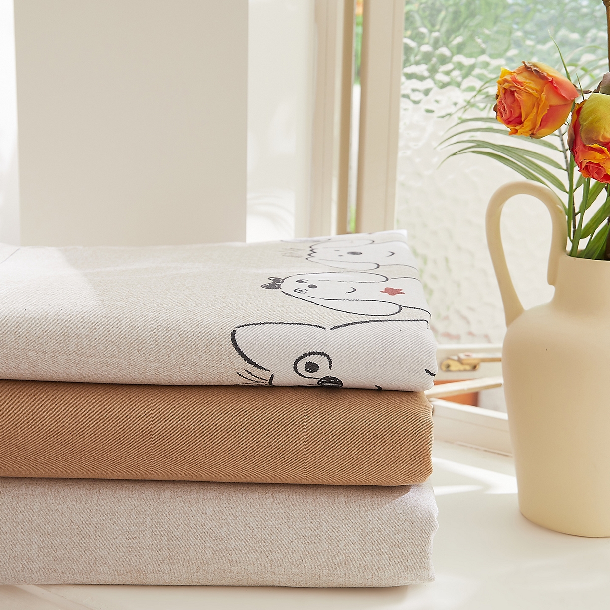 91家纺网 家纺一手货源 找家纺 DoDo 兜兜 2026新款全棉纯棉磨毛印花三四件套 可定做尺寸 奥汀