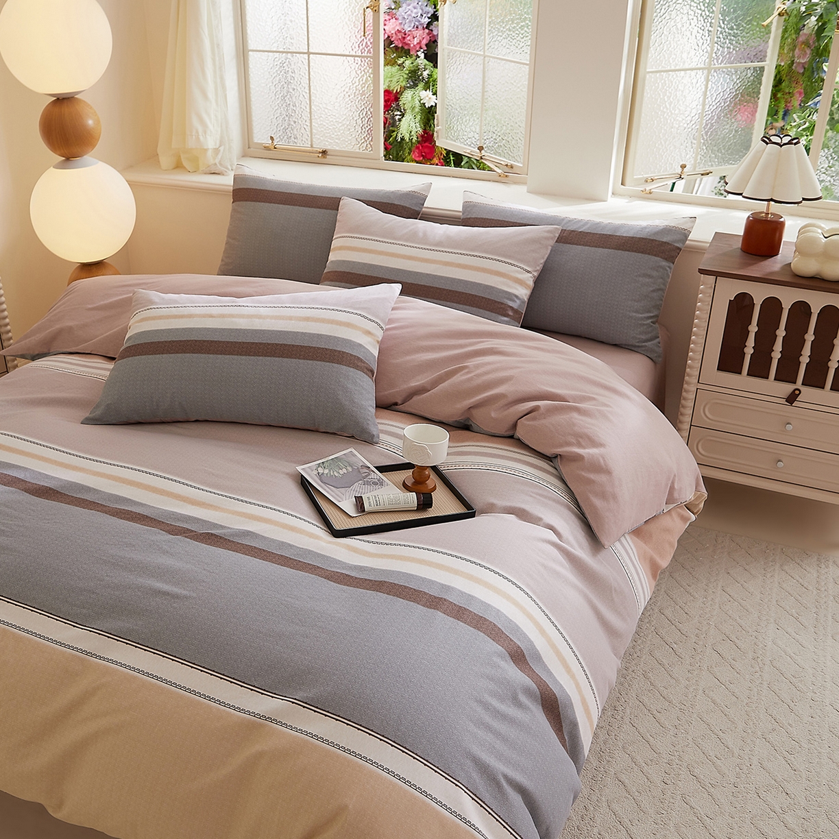 91家纺网 家纺一手货源 找家纺 DoDo 兜兜 2026新款全棉纯棉磨毛印花三四件套 可定做尺寸 艾伦