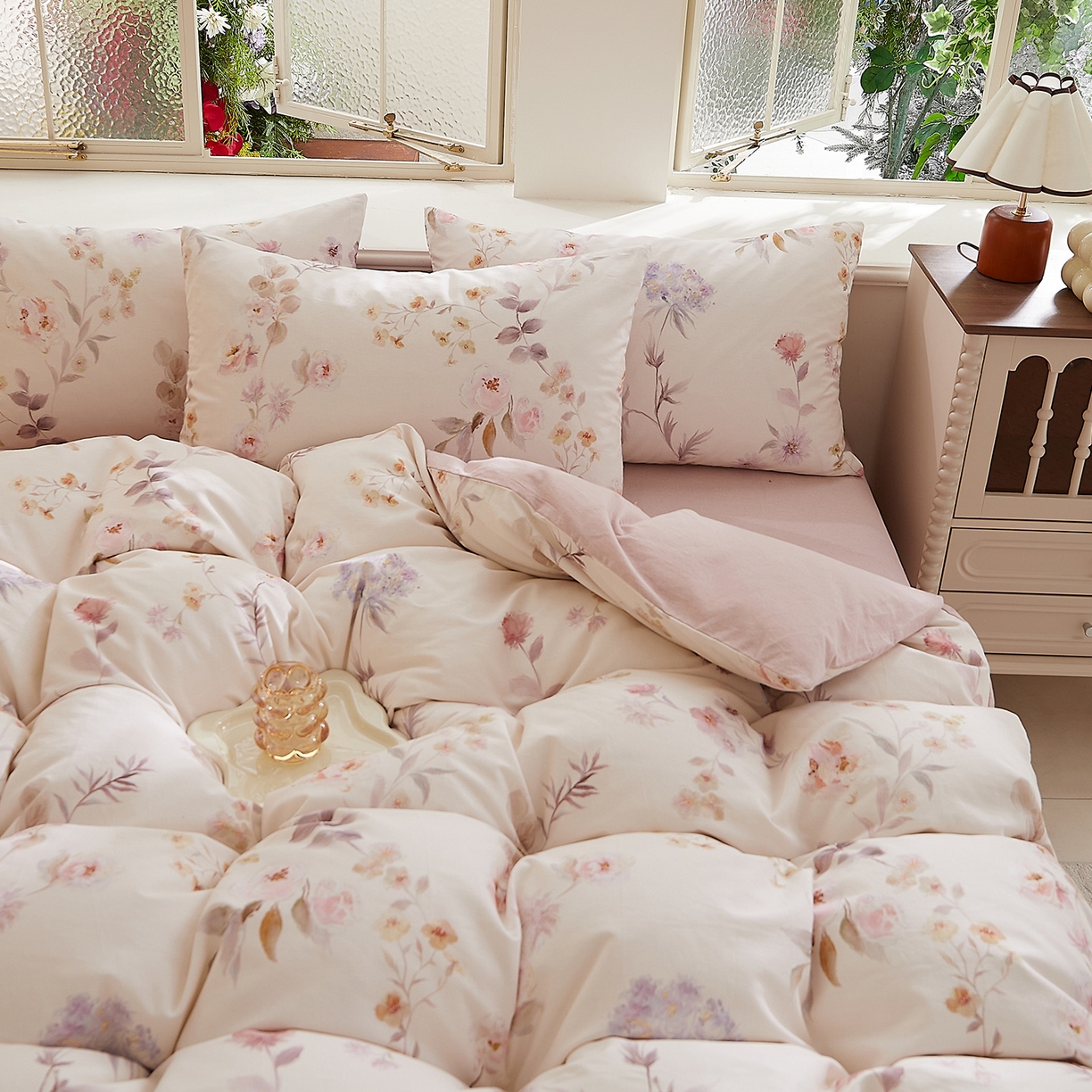 91家纺网 家纺一手货源 找家纺 DoDo 兜兜 2026新款全棉纯棉磨毛印花三四件套 可定做尺寸 温莎