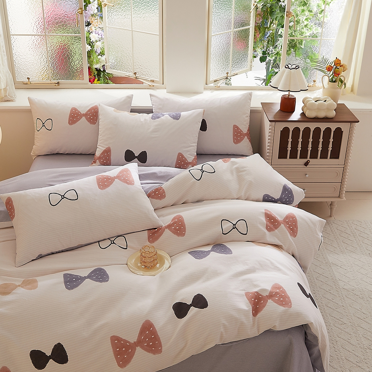 91家纺网 家纺一手货源 找家纺 DoDo 兜兜 2026新款全棉纯棉磨毛印花三四件套 可定做尺寸 可梦