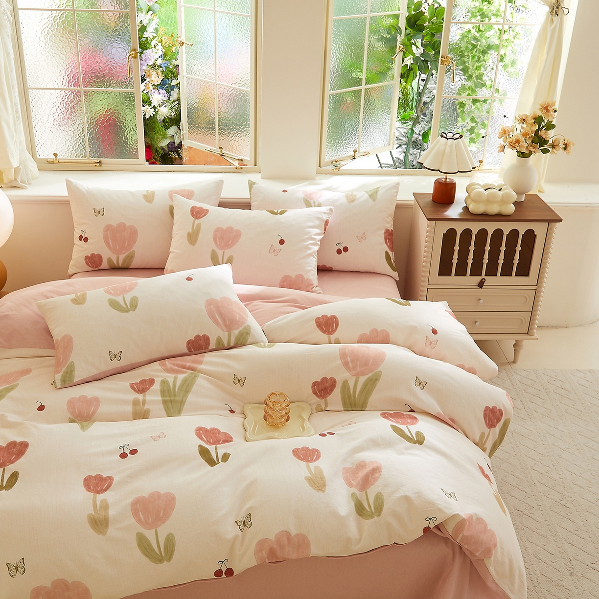 91家纺网 家纺一手货源 找家纺 DoDo 兜兜 2026新款全棉纯棉磨毛印花三四件套 可定做尺寸 千颂