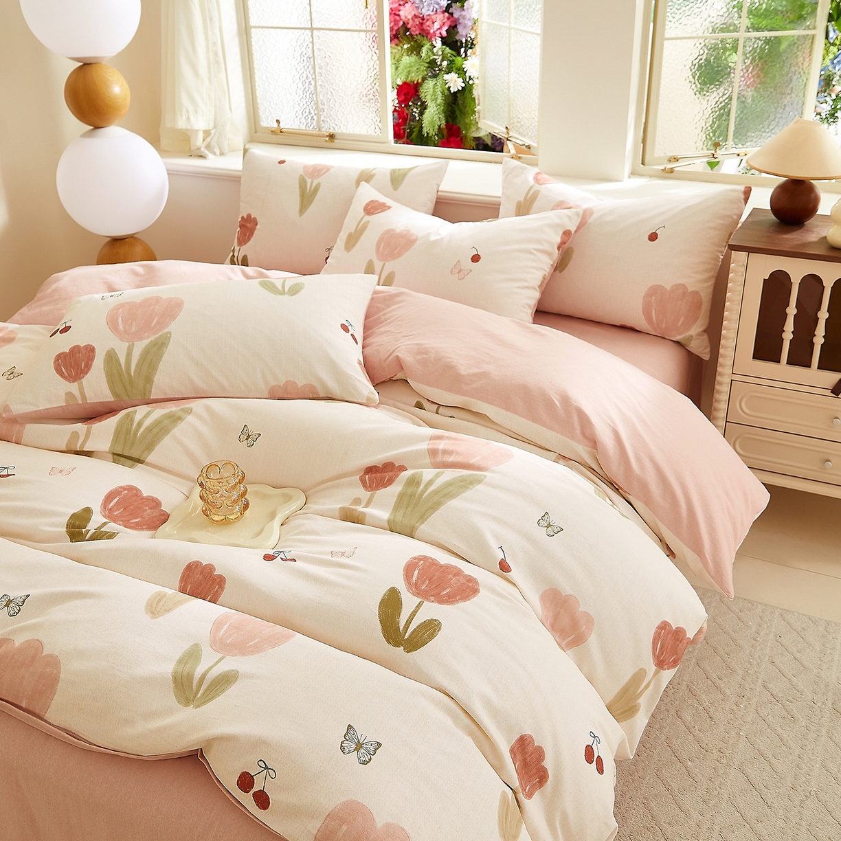 91家纺网 家纺一手货源 找家纺 DoDo 兜兜 2026新款全棉纯棉磨毛印花三四件套 可定做尺寸 千颂