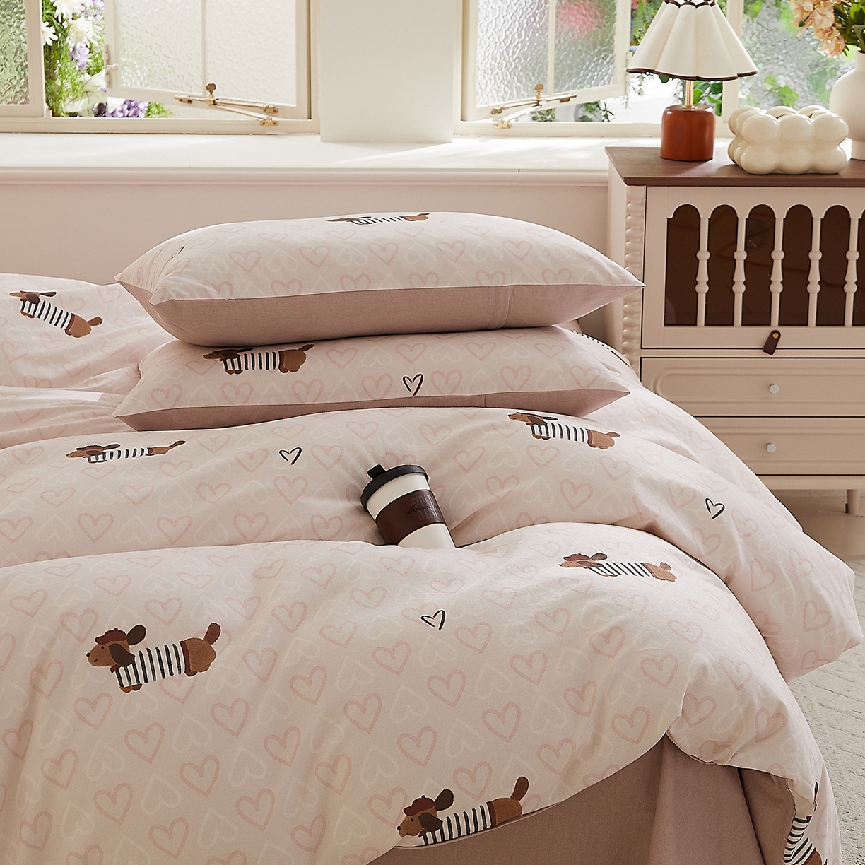 91家纺网 家纺一手货源 找家纺 DoDo 兜兜 2026新款全棉纯棉磨毛印花三四件套 可定做尺寸 旺趣