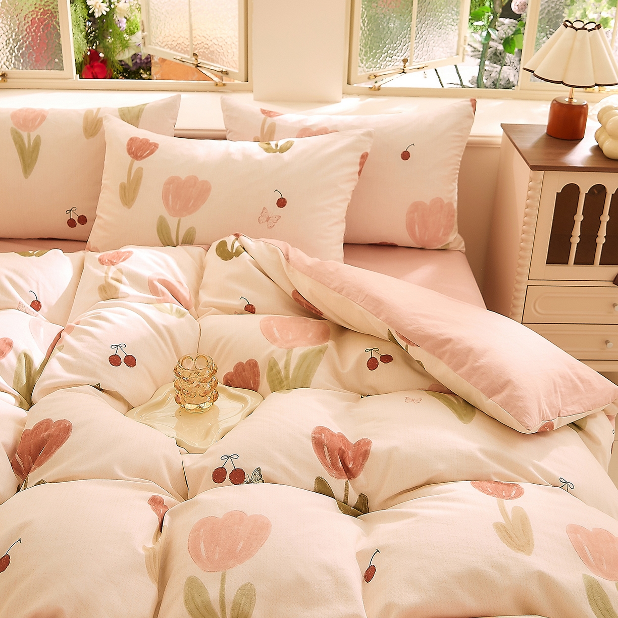 91家纺网 家纺一手货源 找家纺 DoDo 兜兜 2026新款全棉纯棉磨毛印花三四件套 可定做尺寸 千颂