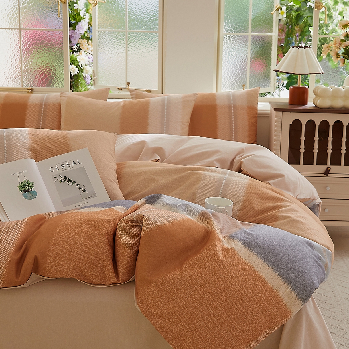 91家纺网 家纺一手货源 找家纺 DoDo 兜兜 2026新款全棉纯棉磨毛印花三四件套 可定做尺寸 简昔