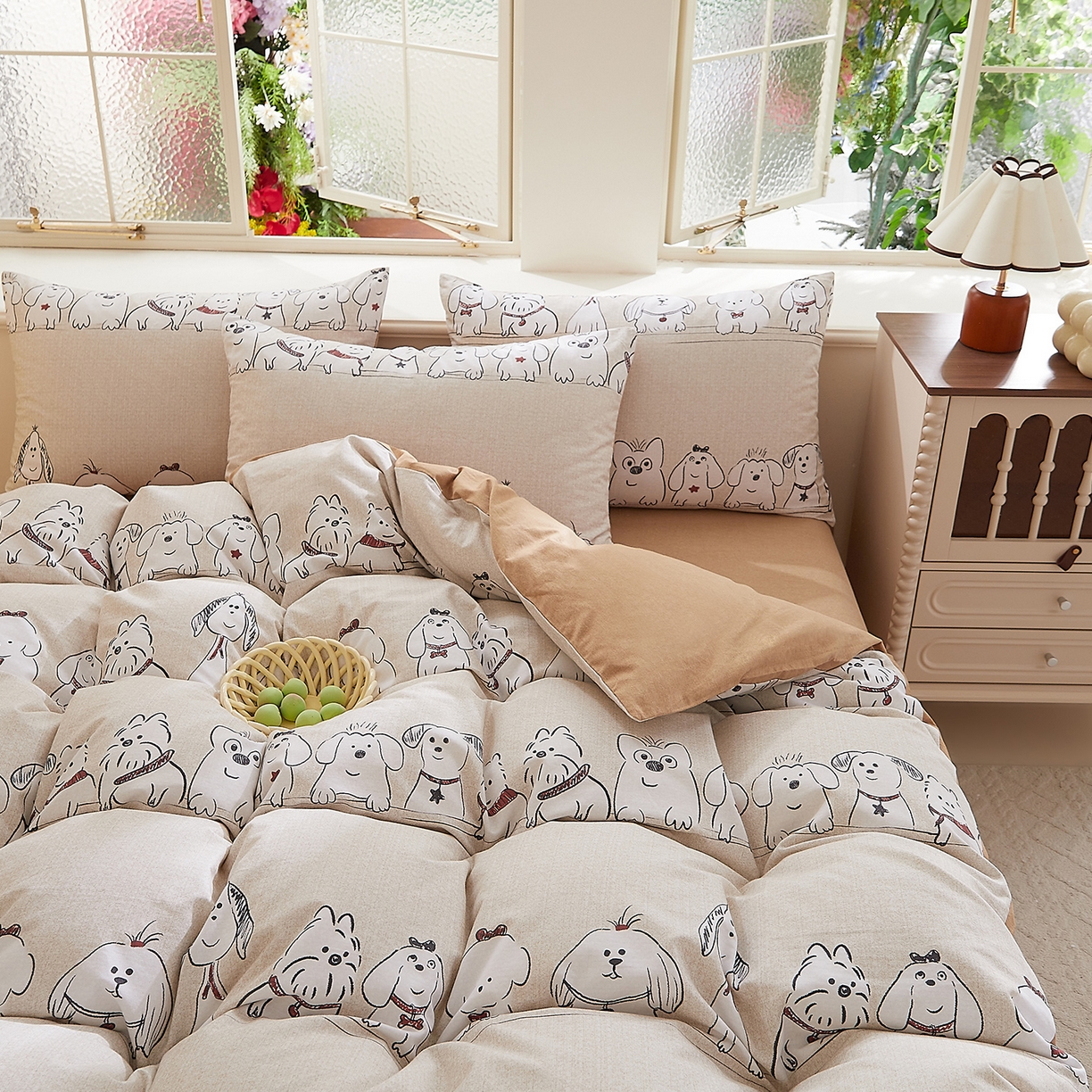 91家纺网 家纺一手货源 找家纺 DoDo 兜兜 2026新款全棉纯棉磨毛印花三四件套 可定做尺寸 奥汀