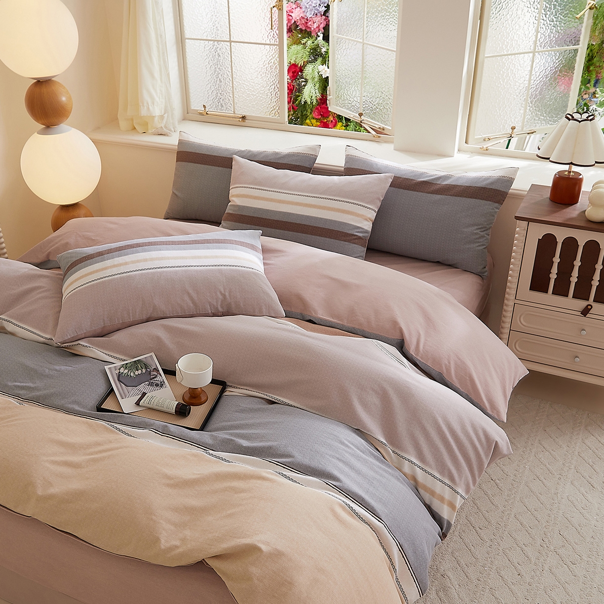 91家纺网 家纺一手货源 找家纺 DoDo 兜兜 2026新款全棉纯棉磨毛印花三四件套 可定做尺寸 艾伦