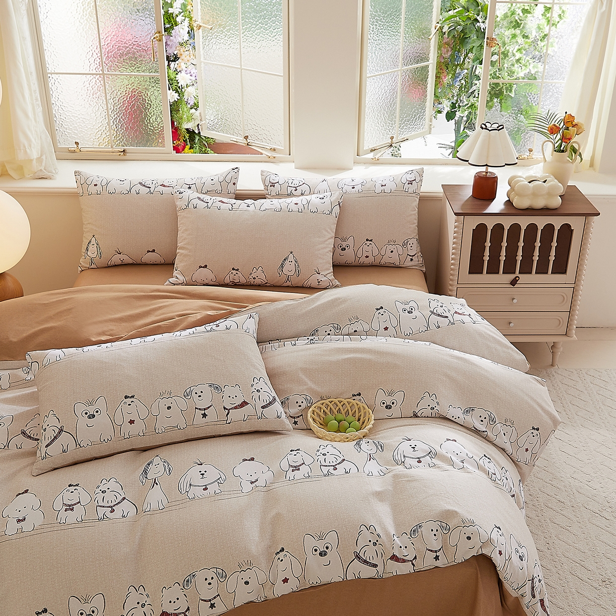 91家纺网 家纺一手货源 找家纺 DoDo 兜兜 2026新款全棉纯棉磨毛印花三四件套 可定做尺寸 奥汀