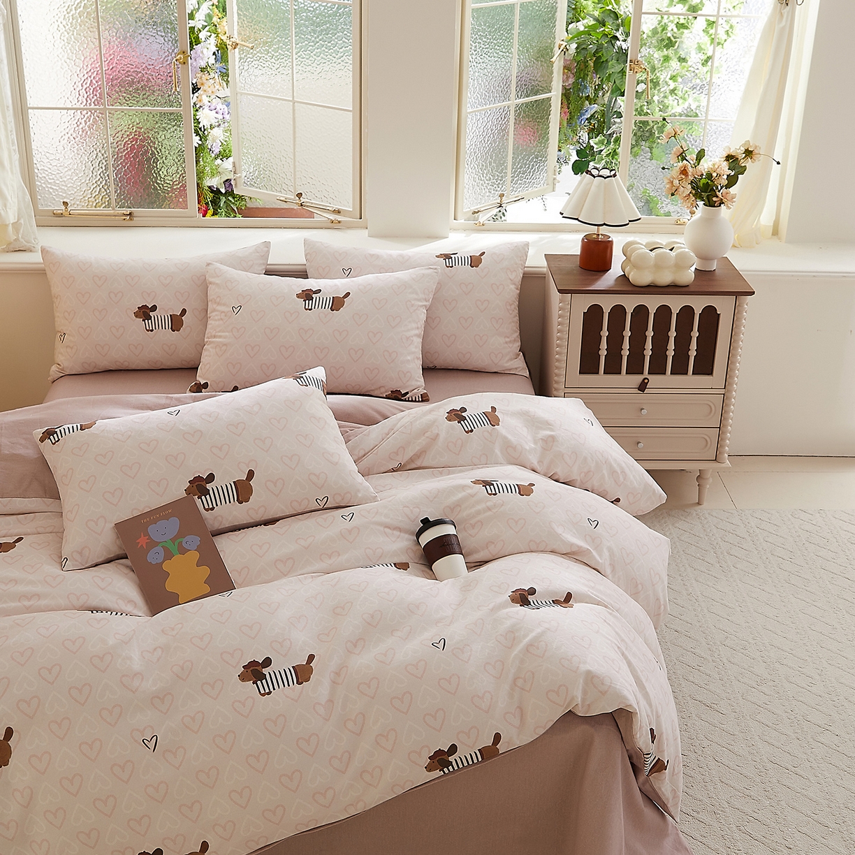 91家纺网 家纺一手货源 找家纺 DoDo 兜兜 2026新款全棉纯棉磨毛印花三四件套 可定做尺寸 旺趣