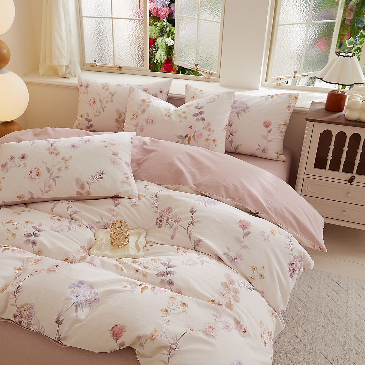 91家纺网 家纺一手货源 找家纺 DoDo 兜兜 2026新款全棉纯棉磨毛印花三四件套 可定做尺寸 温莎