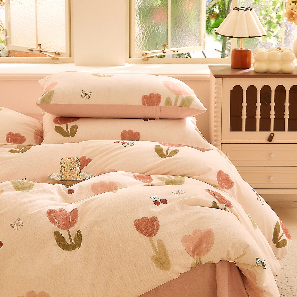 91家纺网 家纺一手货源 找家纺 （总）DoDo 兜兜 2025新款全棉纯棉磨毛印花三四件套 可定做尺寸