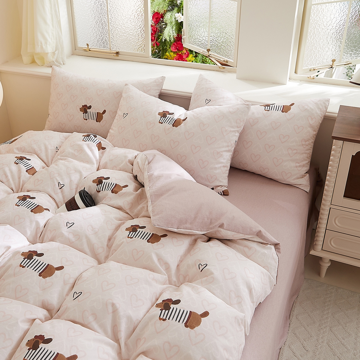 91家纺网 家纺一手货源 找家纺 DoDo 兜兜 2026新款全棉纯棉磨毛印花三四件套 可定做尺寸 旺趣