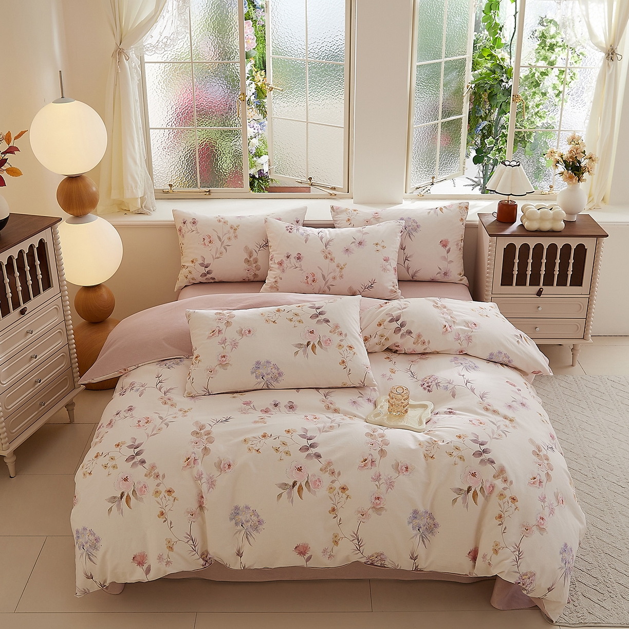 91家纺网 家纺一手货源 找家纺 DoDo 兜兜 2026新款全棉纯棉磨毛印花三四件套 可定做尺寸 温莎