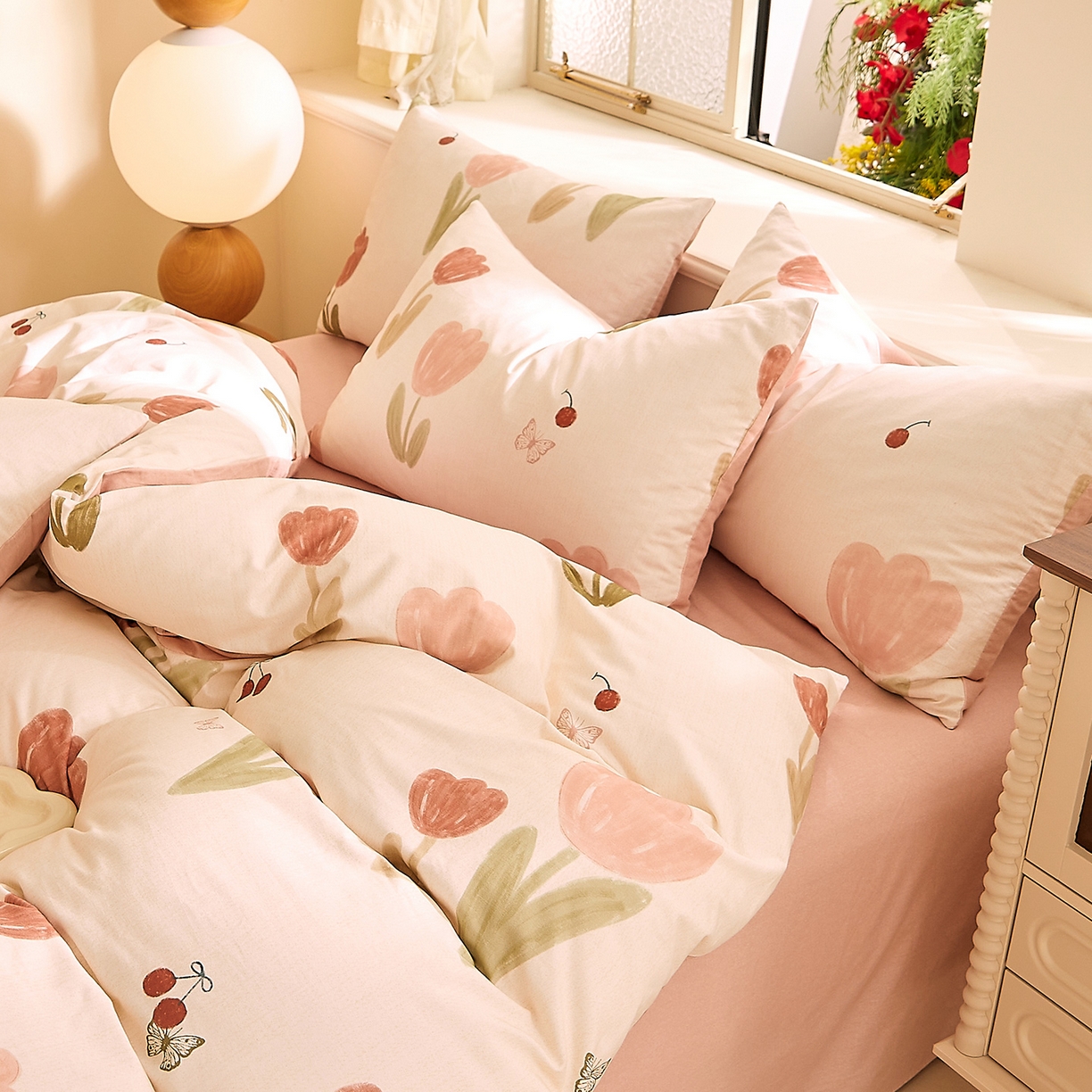 91家纺网 家纺一手货源 找家纺 DoDo 兜兜 2026新款全棉纯棉磨毛印花三四件套 可定做尺寸 千颂