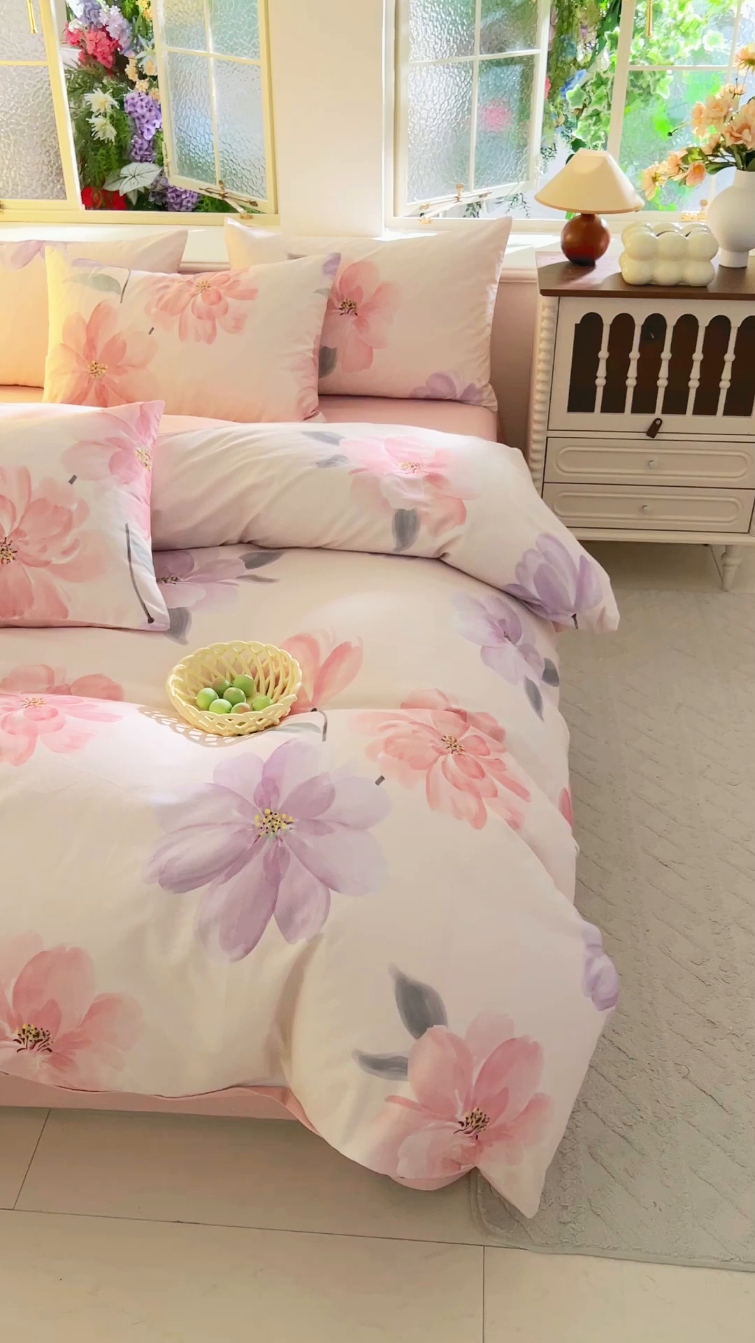 91家纺网 家纺一手货源 找家纺 DoDo 兜兜 2026新款全棉纯棉磨毛印花三四件套 可定做尺寸 静影