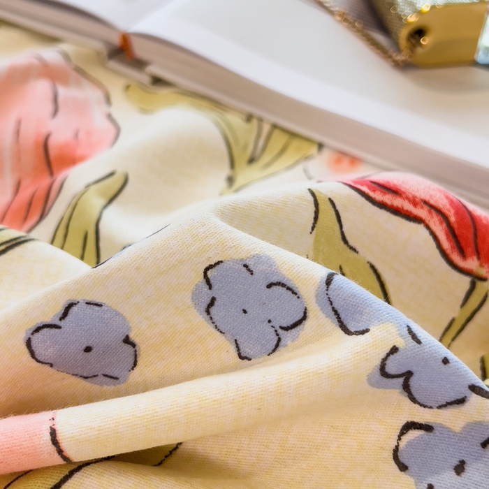 91家纺网 家纺一手货源 找家纺 印季家纺 2025新款全棉纯棉生态印花加厚混纺磨毛四件套 长岛花