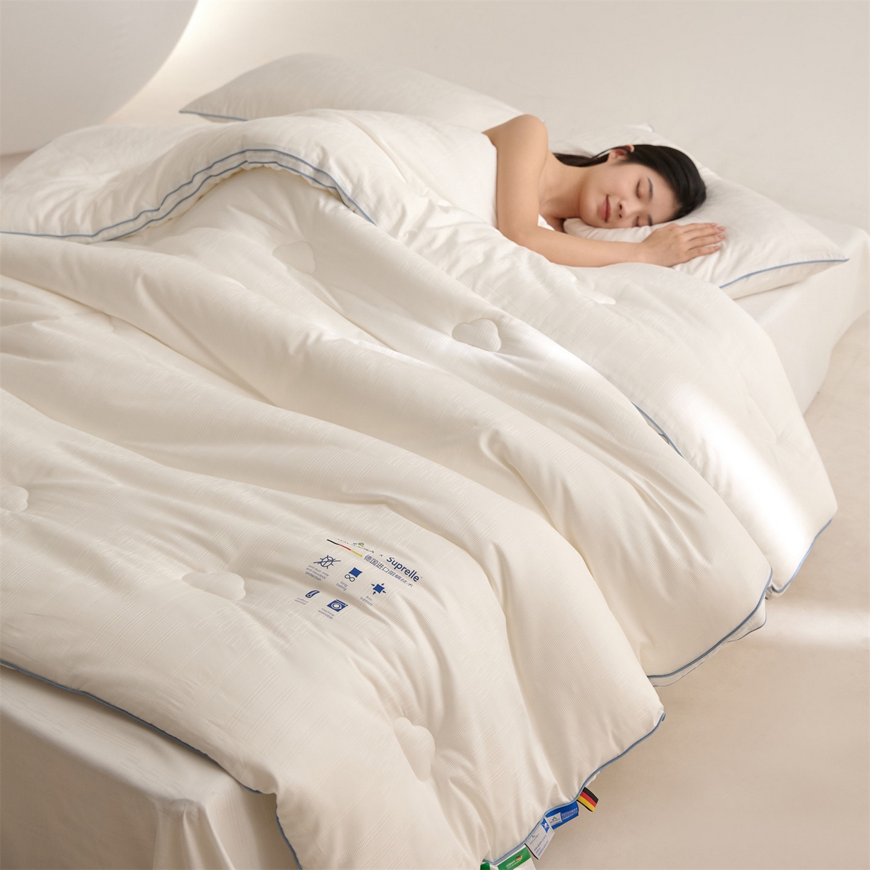 （总）头等舱 2025新款全棉A类提花德国ADVANSA抗菌 防螨 零致敏秋冬被（模特图）