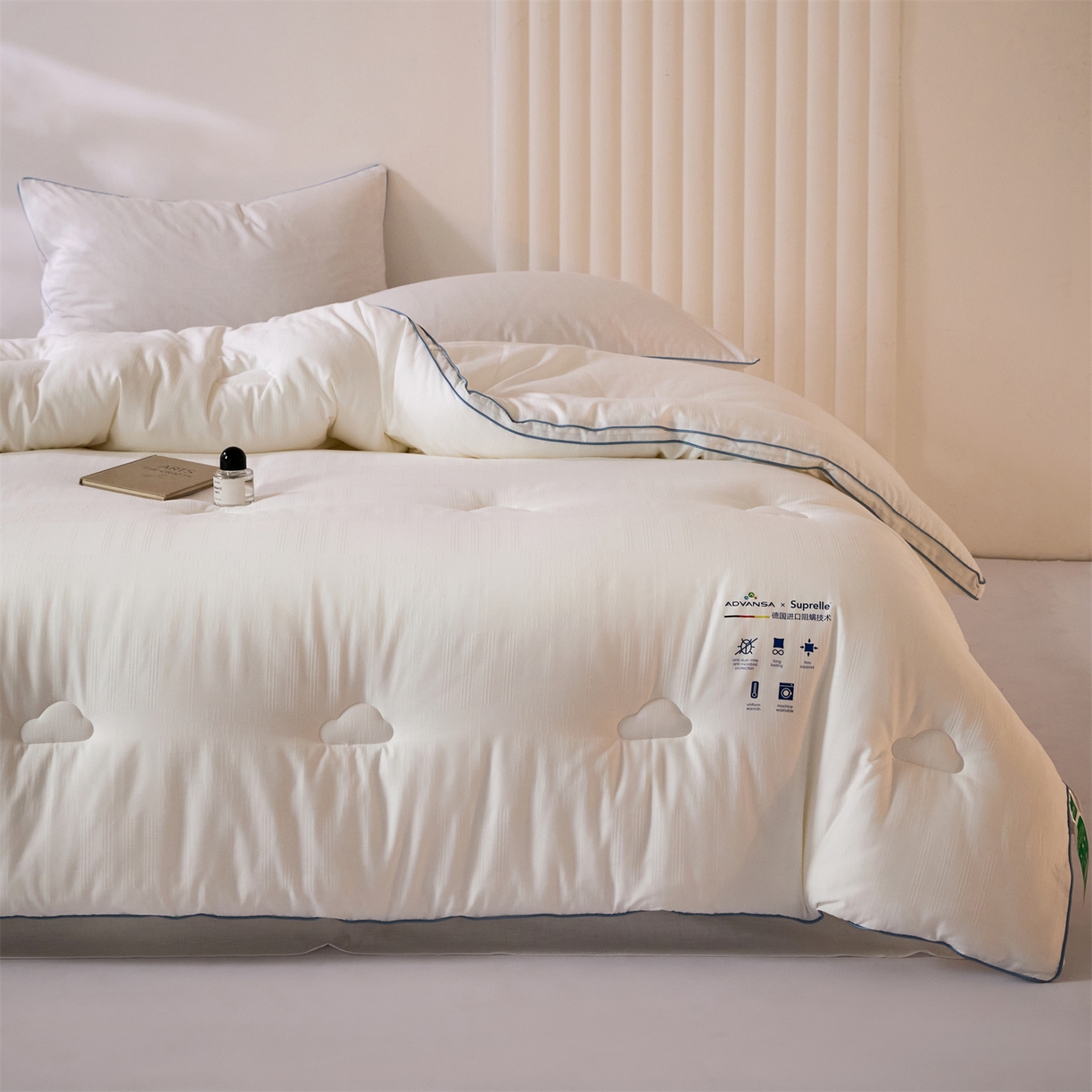 91家纺网 家纺一手货源 找家纺 （总）头等舱 2025新款全棉A类提花德国ADVANSA抗菌 防螨 零致敏秋冬被（空镜图）